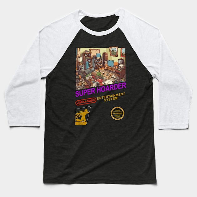 Super Hoarder, Classic 8-bit game Baseball T-Shirt by Jacksnaps